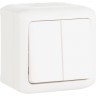 Двухклавишный переключатель LEGRAND на 2 направления 10 A 250 В Quteo IP 44 белый 782301