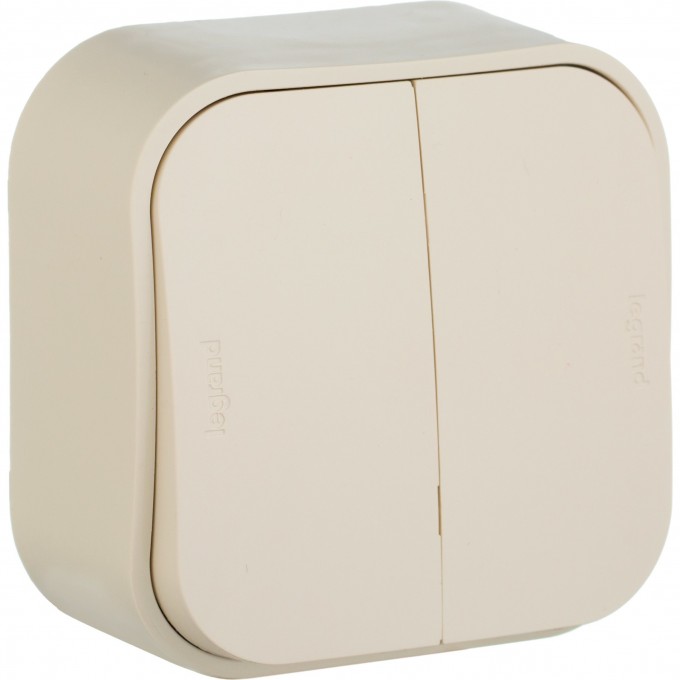 Переключатель LEGRAND Quteo двухклавишный на 2 направления слоновая кость 782236