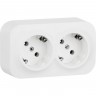 Розеточный блок LEGRAND 2 x 2К+З с защитными шторками 16 A 250 В Quteo IP 20 белый 782223