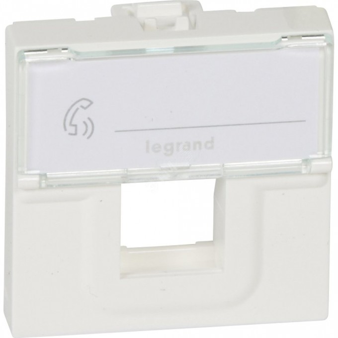 Лицевая панель LEGRAND MOSAIC для информационных розеток Keystone 2 модуля белый 078604