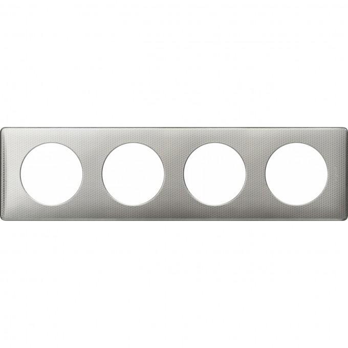 Рамка LEGRAND Celiane 4 поста Сильвер пунктум 068724