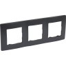 Рамка LEGRAND Etika 3 поста антрацит 672583