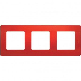 Рамка LEGRAND Etika 3 поста красный