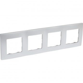 Рамка LEGRAND Etika 4 поста алюминий Рамка LEGRAND Etika 4 поста алюминий