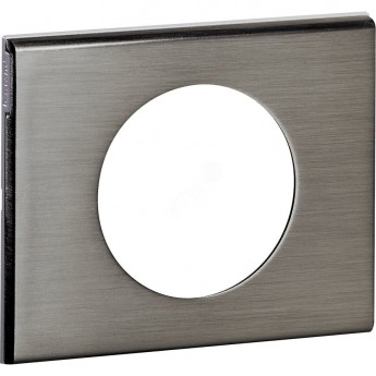 Рамка LEGRAND однопостовая фактурная сталь