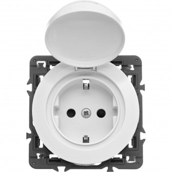 Розетка LEGRAND CELIANE 2К+З с безвинтовыми зажимами, немецкий стандарт Розетка LEGRAND CELIANE 2К+З с безвинтовыми зажимами, немецкий стандарт