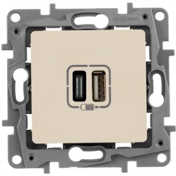Розетка LEGRAND Etika USB слоновая кость Розетка LEGRAND Etika USB слоновая кость
