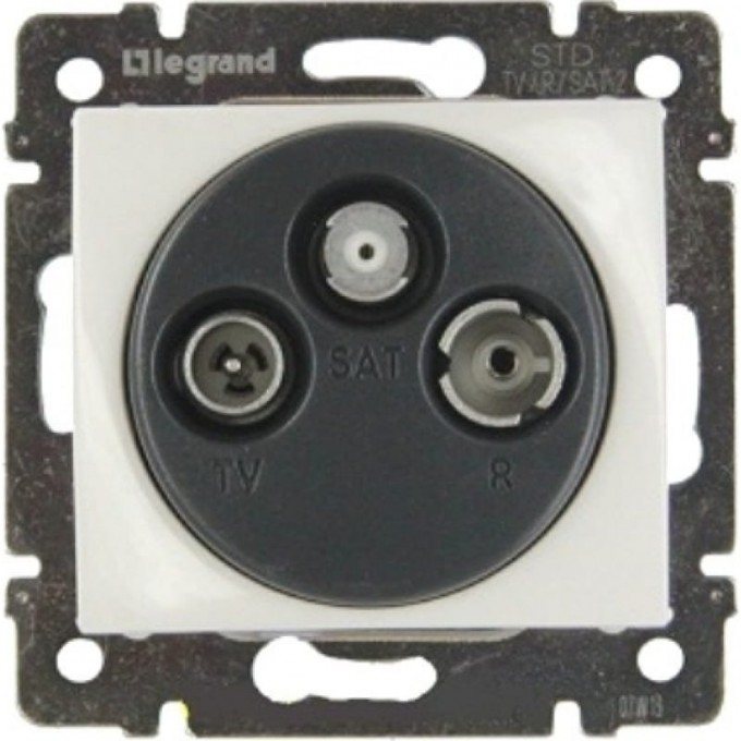 Розетка LEGRAND TV-FM-SAT Valena звезда 1.5 дБ 2400 МГц белый 774435