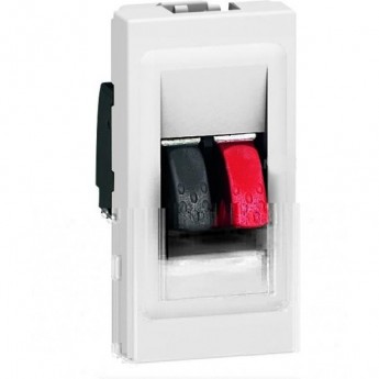 Розетка колонки LEGRAND Mosaic 1 модуль, белый Розетка колонки LEGRAND Mosaic 1 модуль, белый